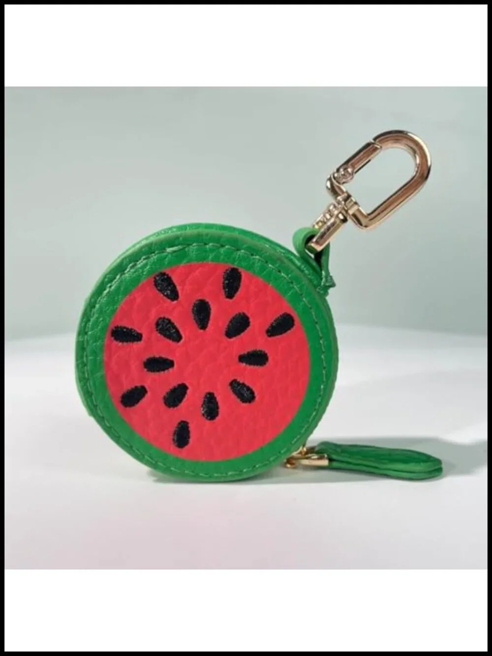 Fruit Coin Purse Mini Leather Change Purse Cherry Bag Charm Keychain with 3D